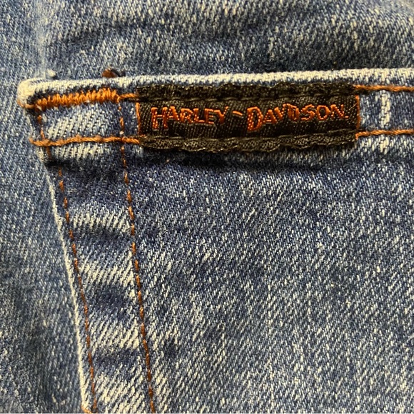 HARLEY DAVIDSON Women’s Stretch Straight Leg Jeans Size 10L EUC - Picture 11 of 11